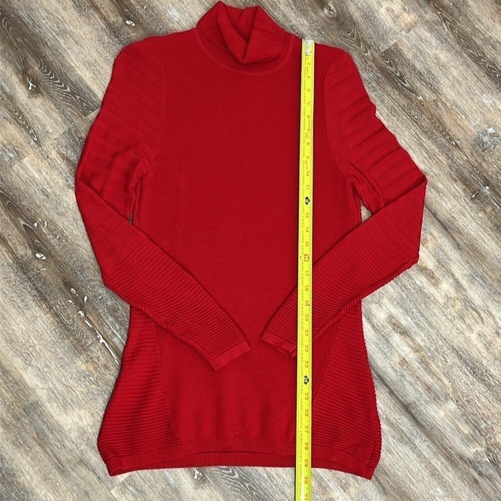 Renuar Women's Red Turtleneck Sweater Size S Old Money 90s Y2K Gilmore - Picture 3 of 12